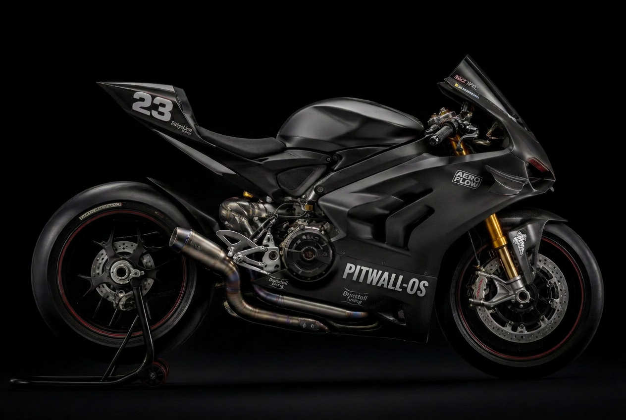 Ridgeline Racing primary Superbike, side profile in the studio